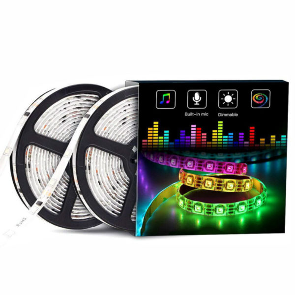 | Magic Home Chasing Color Digital Music Control RGB LED Strip Kit SMD5050 328FT 600LEDs