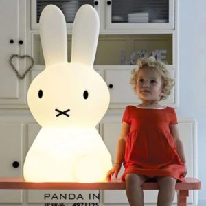 miffy svjetlo | 20 inčna LED stolna svjetiljka s mogućnošću prigušivanja Dječja dječja soba Topla bijela noćna svjetiljka Miffy 2800K