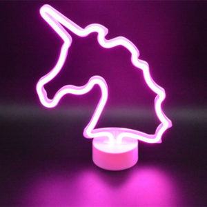 unicorno al neon | LED Custom Table Neon Light Home Desktop Light LED Unicorn Night Light per la decorazione della camera da letto per bambini