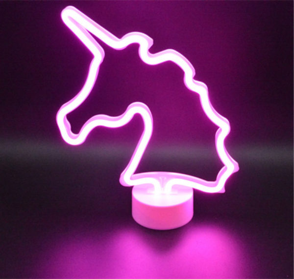 unicornio de neón | Luz LED de neón para mesa personalizada, luz de escritorio para el hogar, luz LED de noche de unicornio para decoración de dormitorio y niños