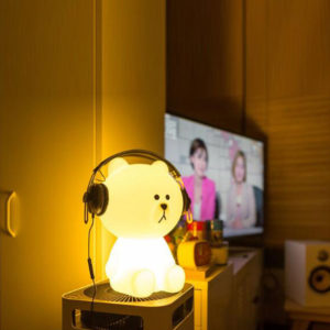 bear led lamp | 30cm Brown Bear Shaped Light Portable Dimming LED Bear Night Light with Plug