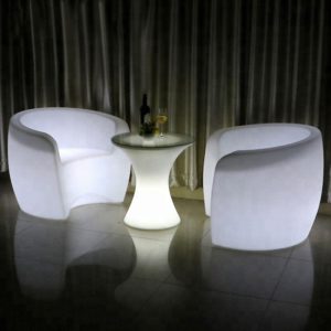 chaise lumineuse de jardin à led | Plastique rotomoulage LED meubles jardin lumière chaise tabouret de Bar table lumineuse de haute qualité