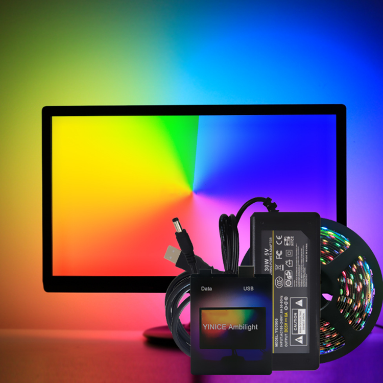 Ambilight TV USB LED Strip light 5050 RGB Dream color striscia ws2812b per  TV Desktop PC Schermo Retroilluminazione illuminazione