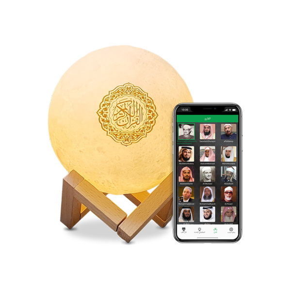 светодиодный динамик корана | Управление приложением Equantu, священный исламский подарок, сенсорный светодиодный Коран, лунная лампа, динамик, красочный ночник, Коран, динамик