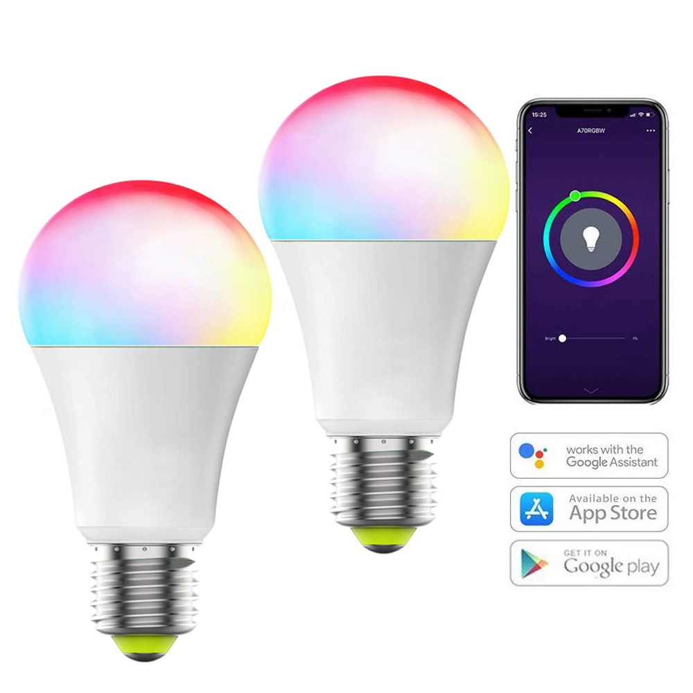 RGB+CCT(2700K-6500K) LED Smart Light Bulb Tuya Wifi Bulb Alexa Control