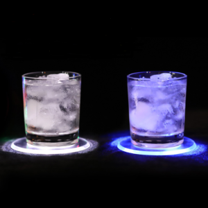 Kop LED Coasters | Bryllup Vand Drikkeholder Måtte Champagne Flaske Klar Akryl Belysning Led Coaster