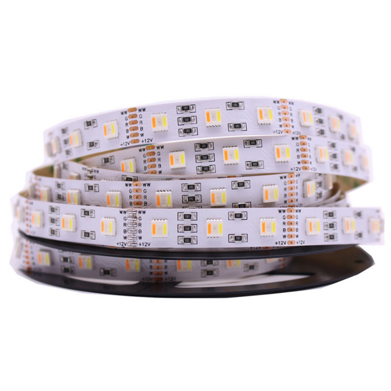 ledstrip rgbww | 164ft 2700K 6000K 12V veranderende kleur RGBCCT Full Color LED-stripverlichting Dimbare RGBWW SMD 5050 5-pins strips