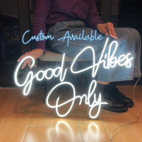 Good Vibes | Sign Up Good Vibes Only Custom Led Flex Business Neon Sign Boy logo Led Neon For Shop Sign