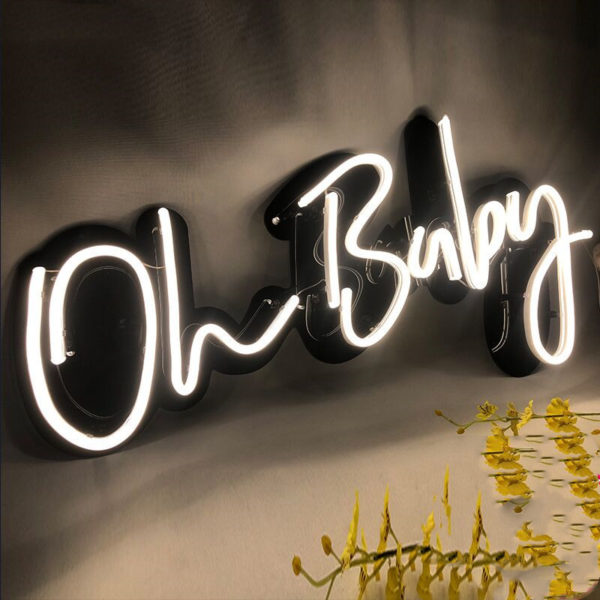 Oh Baby Neon Sign | drop shipping Letters Words Led Neon Sign OEM unbreakable happily ever after oh baby led sign neon