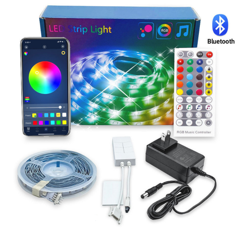 Set LED-Streifen 5m COB RGB 24V + Netzteil + Steuerung 