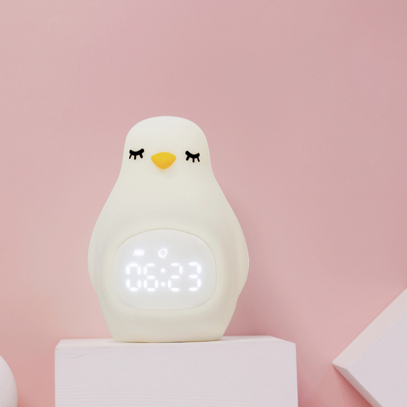 Baby Night Light | Innovativ produkt Baby Söt pingvin LED Sunrise Digital väckarklocka med Night Light Sleep Trainer