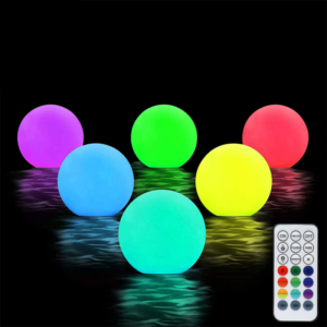 ball led toy | Toy Balls LED Swimming Pool Lighting 8cm Floating Pool Light Remote Control LED Light Ball 6pcs Per Set