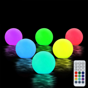 Ball-LED-Spielzeug | Spielzeugbälle, LED-Schwimmbadbeleuchtung, 8 cm, schwimmende Poolleuchte, ferngesteuerte LED-Lichtkugel, 6 Stück pro Set