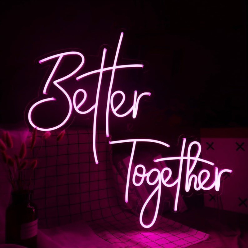 Neon Sign Better Together | Better Together Neon Sign Christmas Home Decor Letter Night Neon Lights Customized Letter Neon
