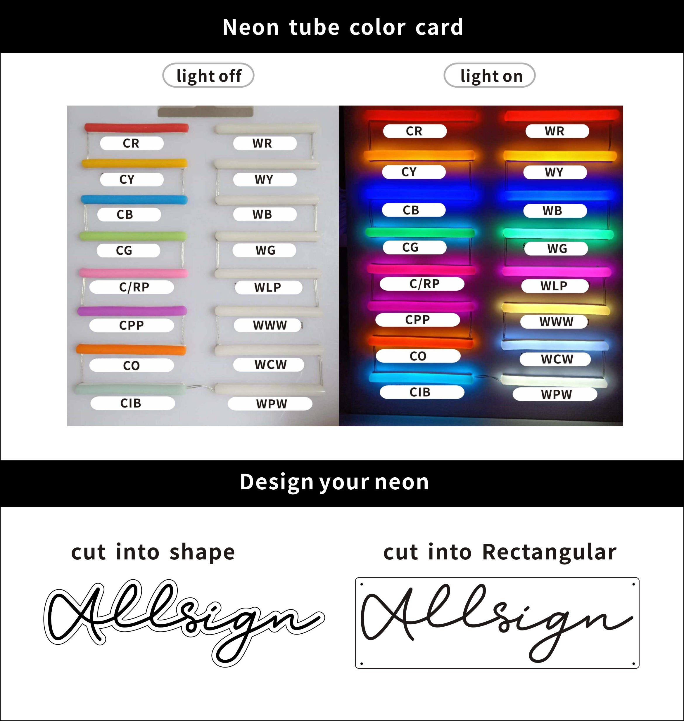 Neon Sign Color Board