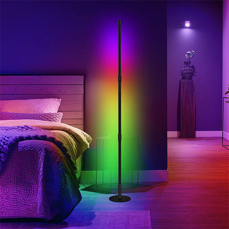 corner light floor lamp | Wall Standing Smart Dream Color Changing Home Decoration LED RGB Minimalistic Corner Floor Lamp