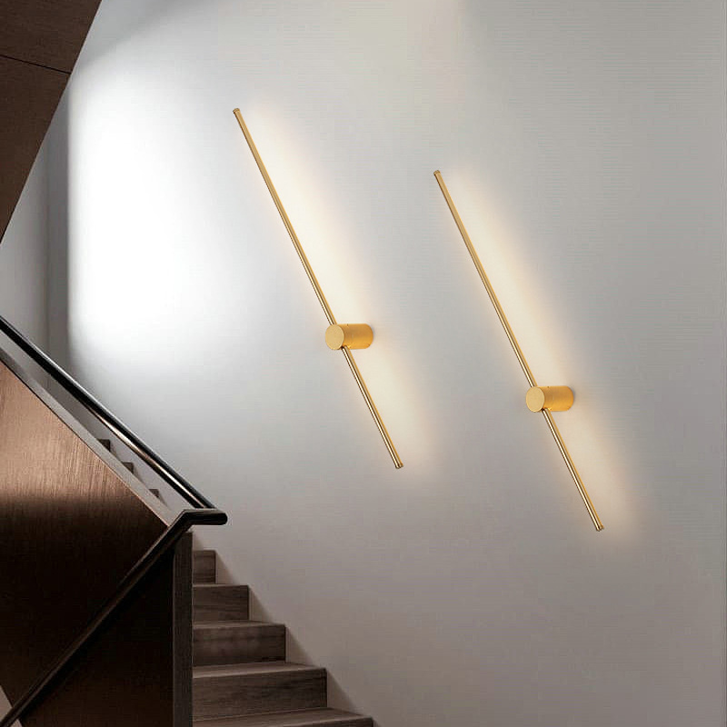 iluminat fatada led perete liniar | Comert en-gros Lămpi de perete Led Lumină liniară Iluminare luminoasă Aplică nordică decorativă de interior modernă