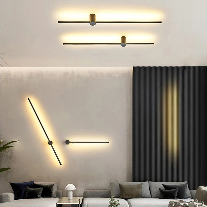 led linear wall light | Wholesale Wall Lamps Led Linear Light Luminous Lighting Modern Interior decorative Nordic wall lamp