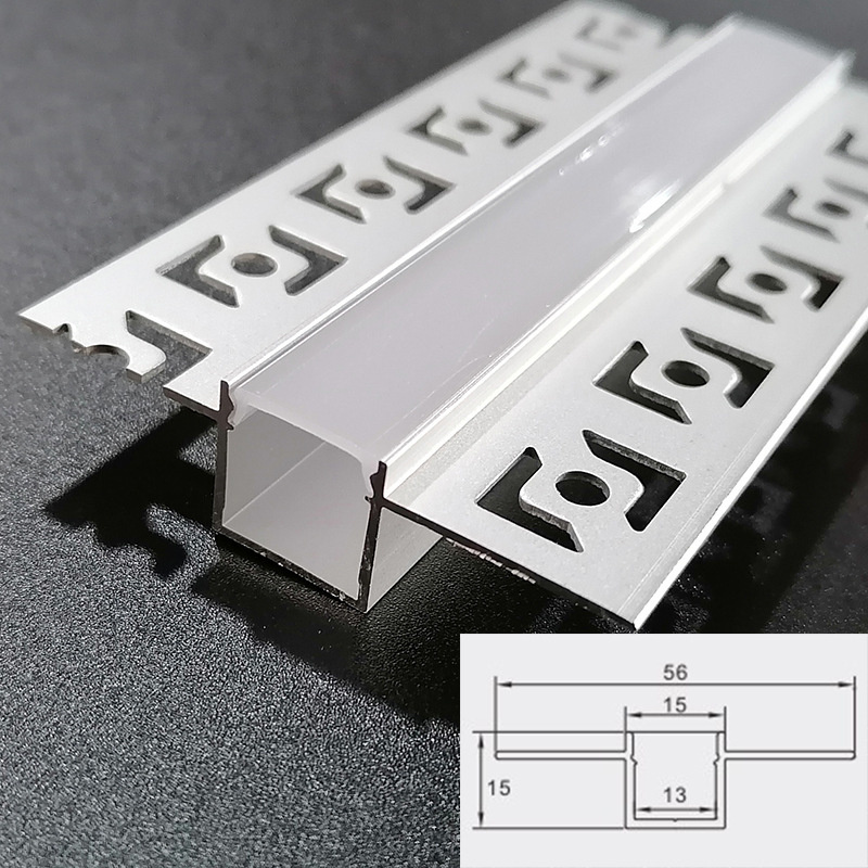 profilé aluminium bande led | Intégré Monté LED Linéaire Lumière Chambre Cuisine Salon Mur LED Aluminium Profil Canal