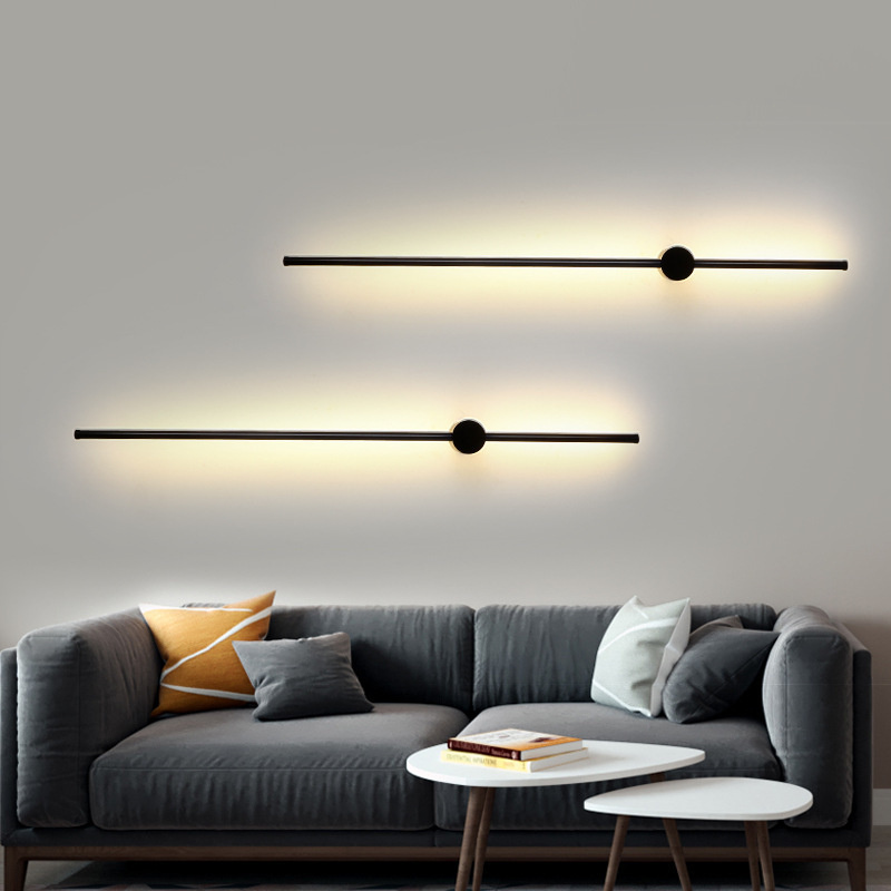 linear tube light | Wholesale Wall Lamps Led Linear Light Luminous Lighting Modern Interior decorative Nordic wall lamp