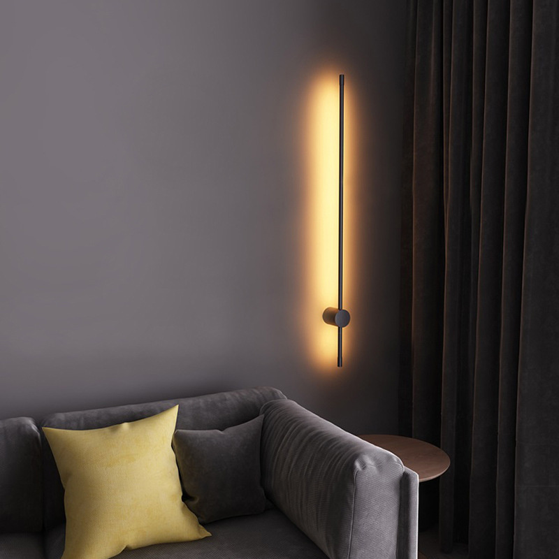 wall mounted linear light | Wholesale Wall Lamps Led Linear Light Luminous Lighting Modern Interior decorative Nordic wall lamp