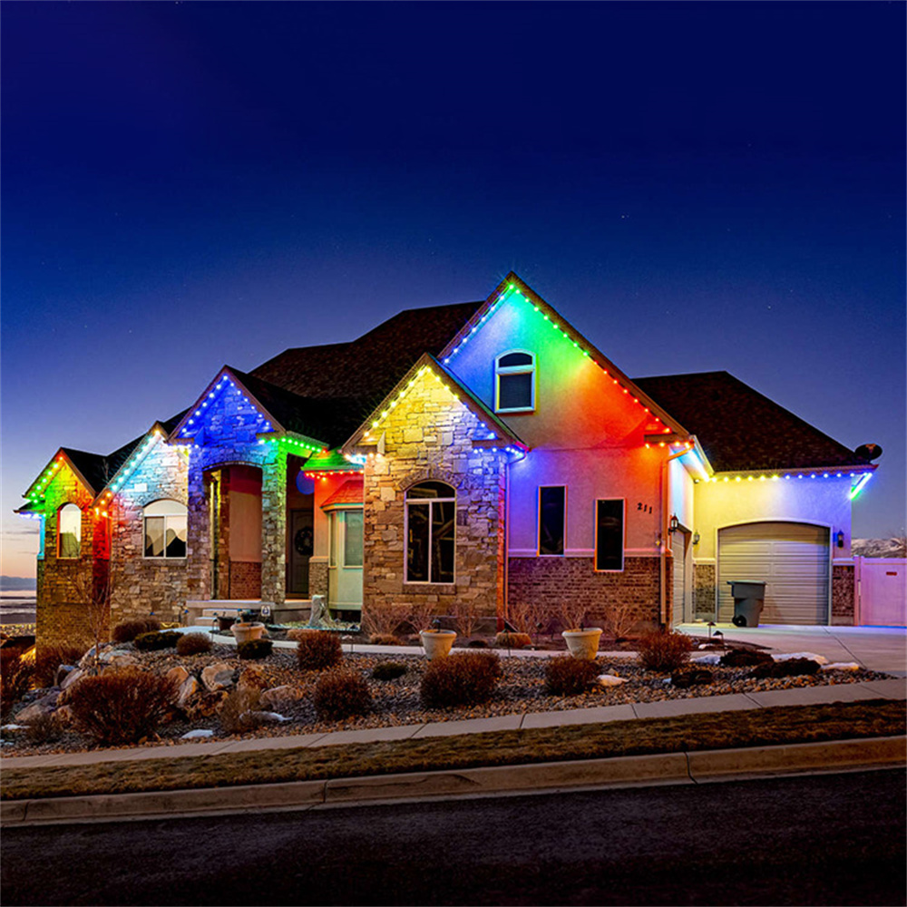 outdoor lighting project | Full Color LED Pixel Point Source Light Outdoor Pixel Strings with Aluminum Profile
