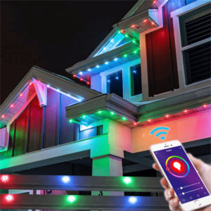 wifi udendørs lys | Fuldfarve LED Pixel Point Source Light Outdoor Pixel Strings med aluminiumsprofil