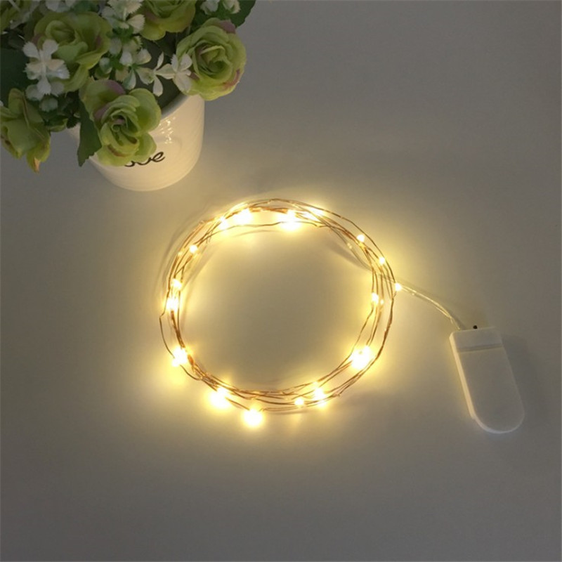 battery led string lights | Christmas Fairy LED String Lights CR2032 Battery Operated Mini LED Starry Lights String for Wedding Birthday Party