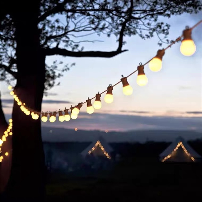 bombillas g50 | G50 Globe Solar String Lights Fiesta al aire libre Jardín Patio trasero Christmas Cafe Globe Bombilla Cuerdas