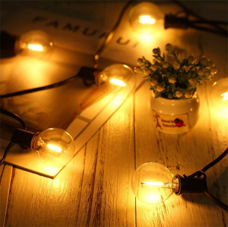 G40 LED String Lamp | 10 meters 20leds G40 solar led string light for Christmas Weding Party Edison bulb wholesale