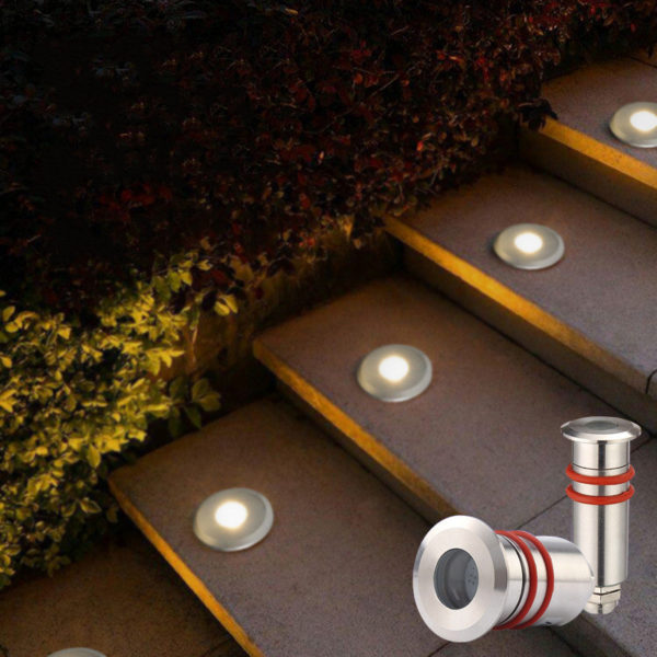 Mini recessed LED lights | Starlight Effects Mini Floor Recessed Spot Lights LED Step Deck Lights Outdoor Buried inground Light