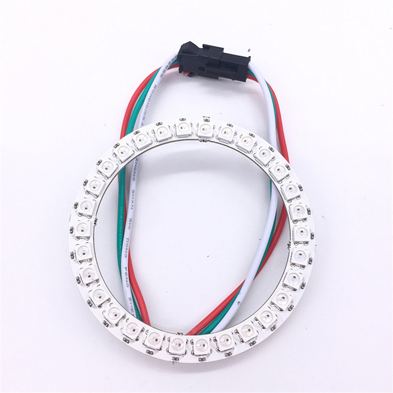 ring led pixel | Full Color LED Ring DMX DC5V WS2812B WS2812 Addressable Round Ring Pixel LED Light Strip