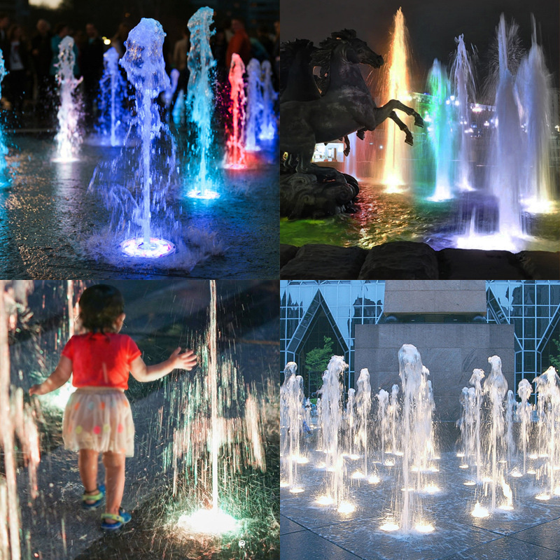 water fountain light | Queen Of Light Multicolor Fountain Light 18 Watts Water Fountain Lamps Exterior Fountain Light