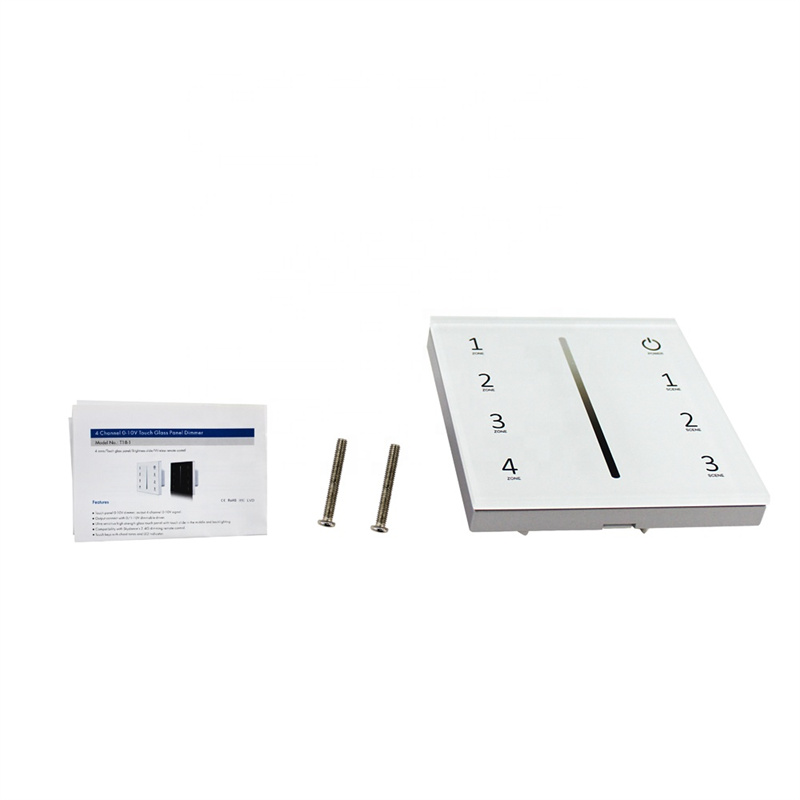 12 dimmer pack | Intelligent ljusdimningssystem Elektrisk väggbrytare för Home Light 4 Zones LED Strip Wall Touch Panels