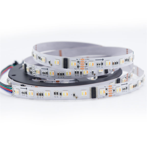5050 rgbww LED 스트립 드림 컬러 | 24V 5050RGBWW 5 in 1 매직 컬러 LED 소프트 라이트 스트립 주소 지정 가능 LED 스트립 라이트 RGBCCT