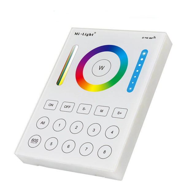 | Sistema di illuminazione per la casa intelligente 8 Zone RGBCCT LED Strip Color Wall Touch Panel Wifi Controller RGBWW