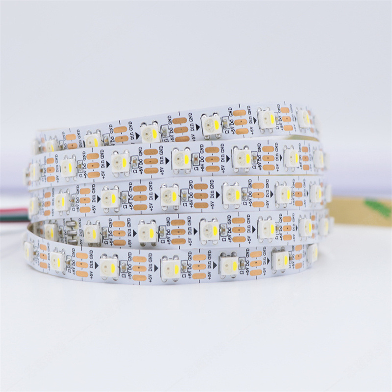 Bandă LED RGBW Adresabilă | 5050RGBW încorporat 6812ic LED Magic Light Strip de joasă tensiune 5v SMD Programable Chasing LED Strip Lights