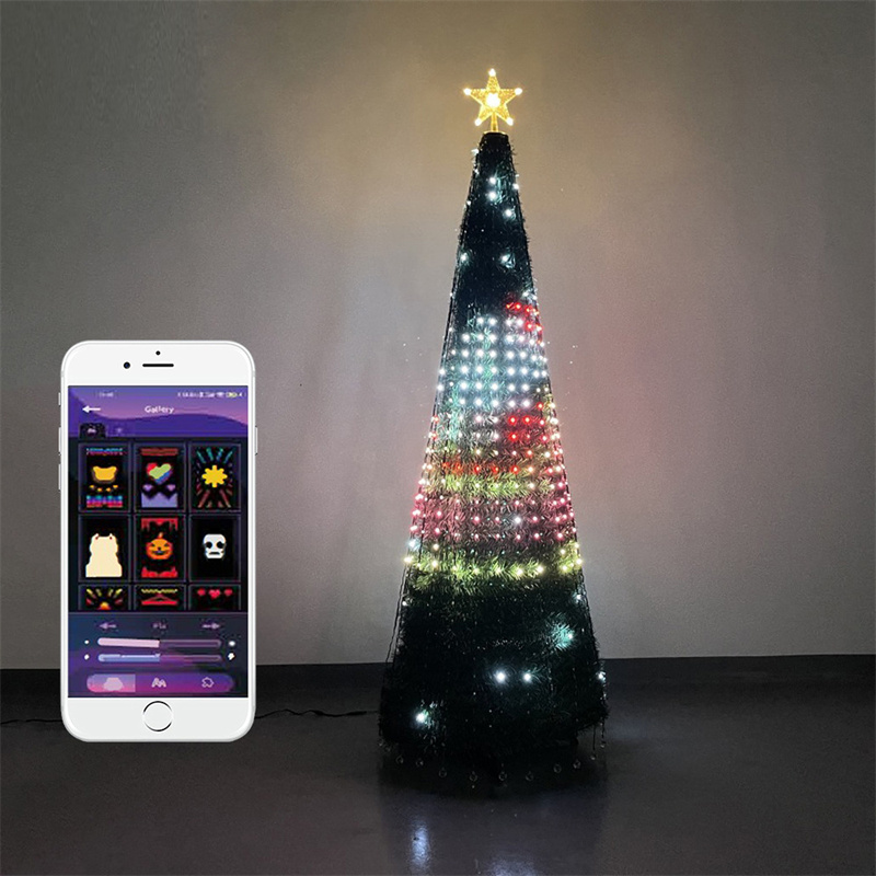 LED Light Christmas Tree | LED Light Christmas Tree Bluetooth Wifi APP Control RGB Christmas Light Addressable LED Fairy String Lights