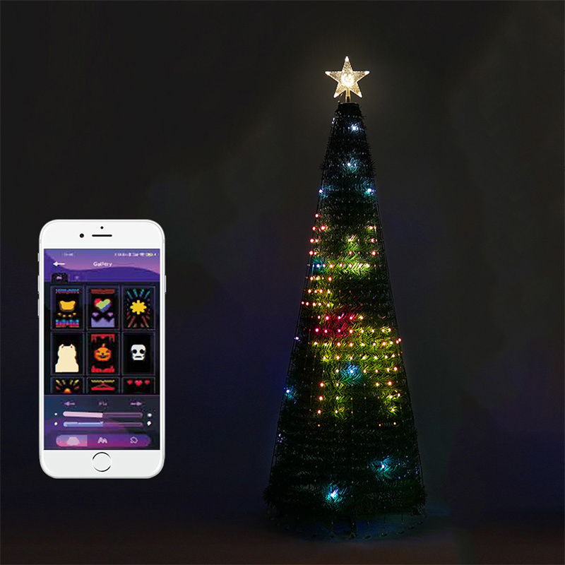 RGB LED ljus julgran | LED-ljus Julgran Bluetooth Wifi APP Kontroll RGB Julljus Adresserbara LED Fairy String Lights