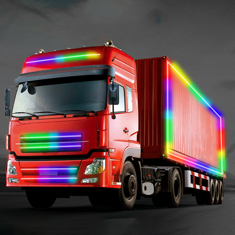 12V 24V Truck Colorful Running LED Strip Customize Car Universal Chassis  Light