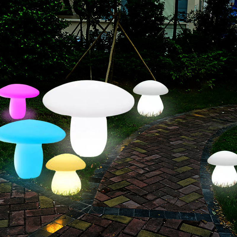 mushroom lamps garden | Cordless Portable LED Mushroom Table Lamp Battery Rechargeable Restaurant Table Light