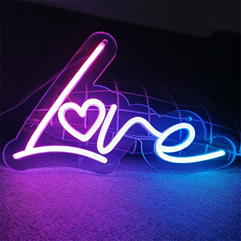 neon rgb sign | Modern LED Wall Art Addressable RGB Neon Signs APP Remote Control Neon Sign