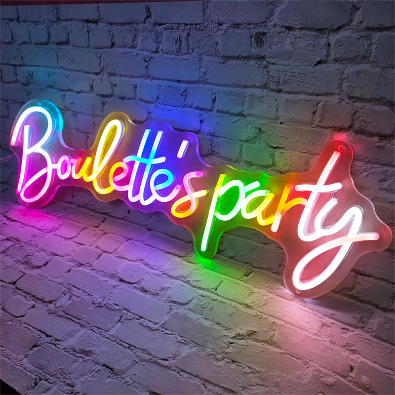 neon sign wedding | Modern LED Wall Art Addressable RGB Neon Signs APP Remote Control Neon Sign