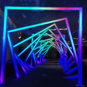 Tunnel spaziale a LED | Digital LED Space Tunnel Time Warp Human Baby Sensor Dream Cambia colore