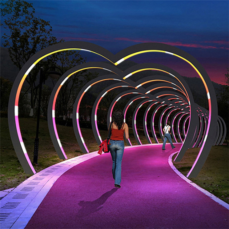 Outdoor LED Space Tunnel | Digital LED Space Tunnel Time Warp Human Baby Sensor Dream Color Change