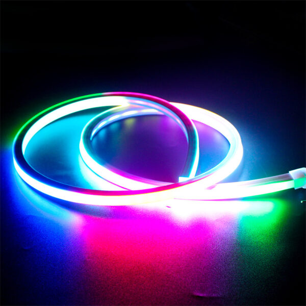 LED flessibile al neon da 10 mm | 10x10mm Flessibile LED Neon Strip Light Rope 90leds che insegue la luce al neon a colori