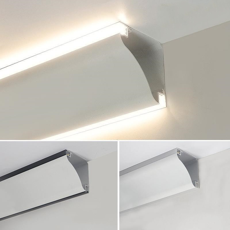 Randlose lineare Streifenlampe | Leuchtende LED-Leuchten für Gipsdecken-freie Soft-Channel-Ecklinienlampe