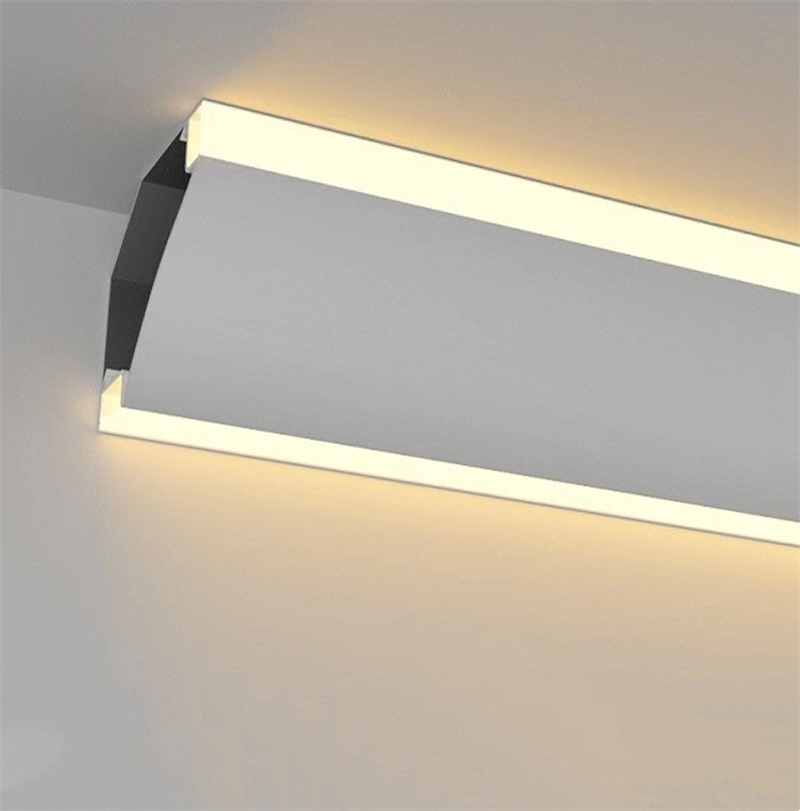 Lumières de canal de plafond | Lumières LED lumineuses pour lampe de ligne d'angle à canal souple sans plafond en gypse