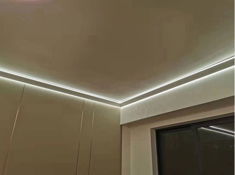 LED top Corner Line Lamp | Luminous LED Lights for Gypsum Ceiling Free Soft Channel Corner Line Lamp