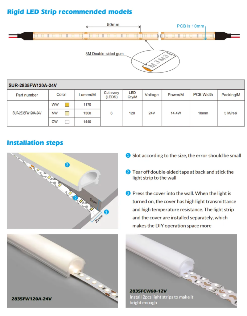 Instalación de tubos de neón | Cubierta de tubo de luz de neón flexible LED de silicona empotrada de tubo de neón separado